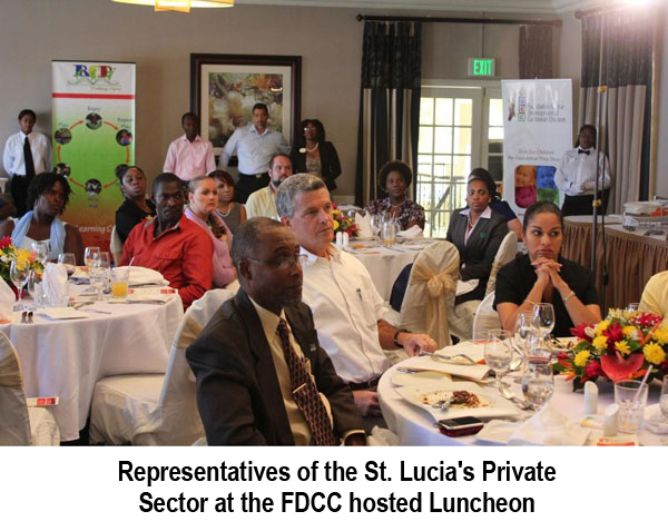 Representatives of the St. Lucia's Private Sector at the FDCC hosted Luncheon
